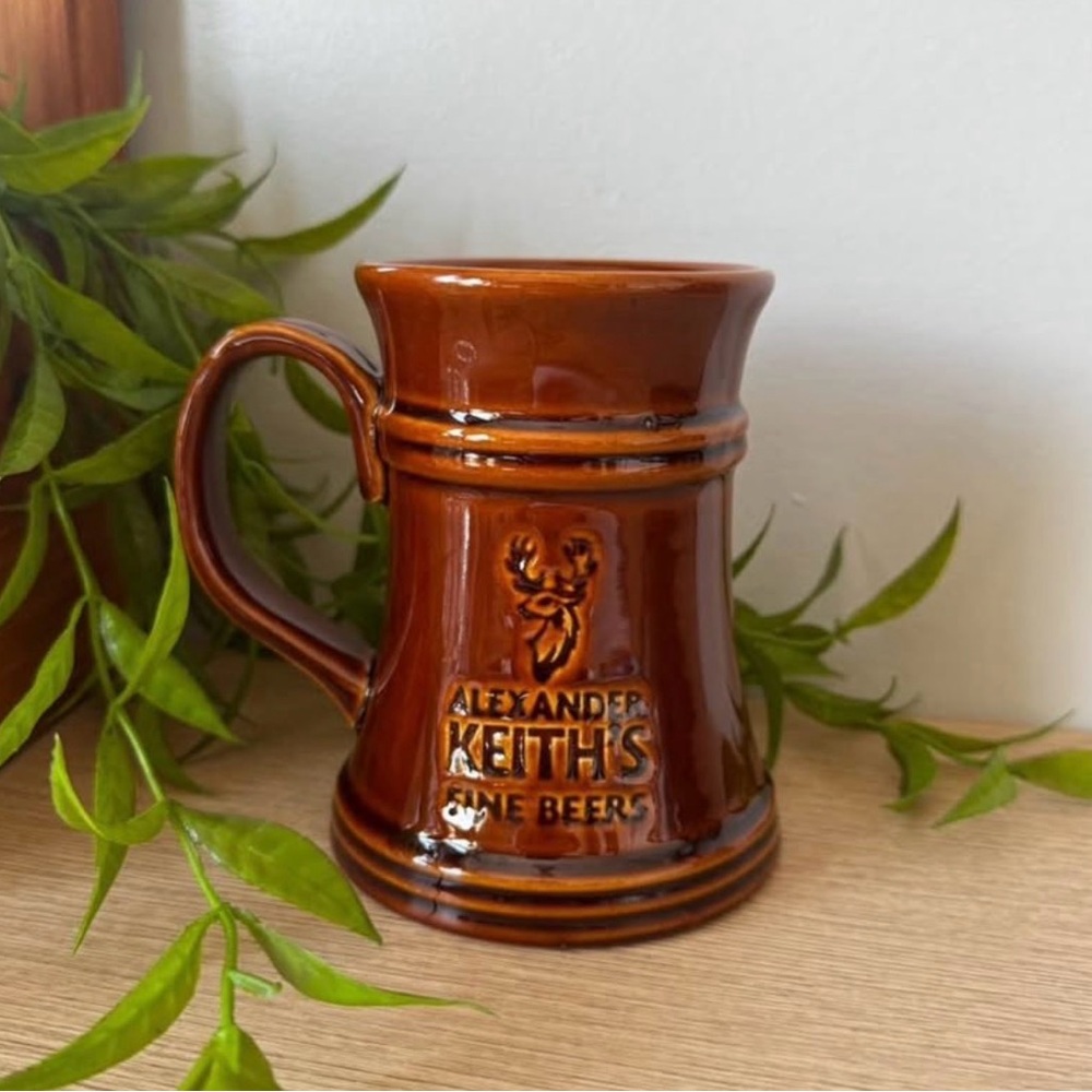 Alexander Keith's Ceramic Pub Mug - Glossy Brown